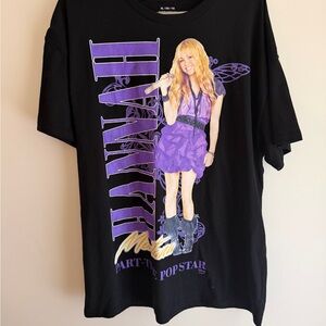 Hannah Montana Black Short Sleeve Graphic Tee